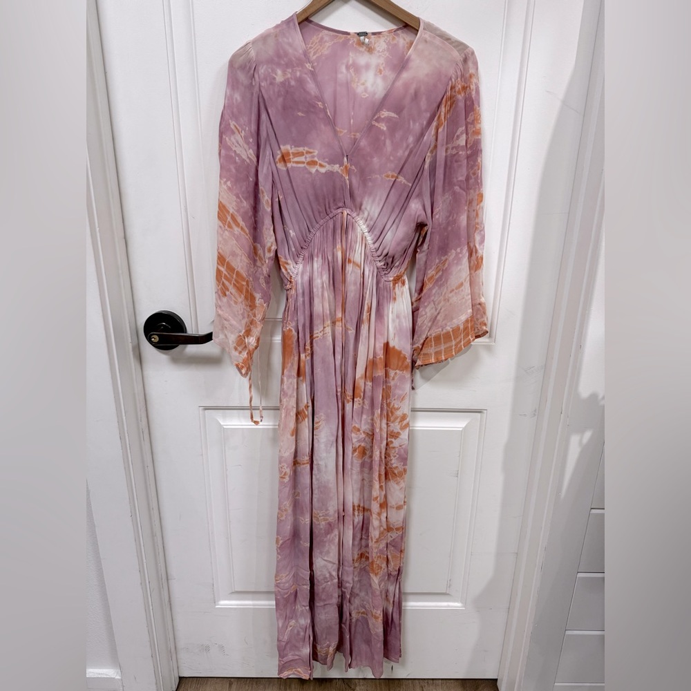 YFB v-neck tie dye maxi dress